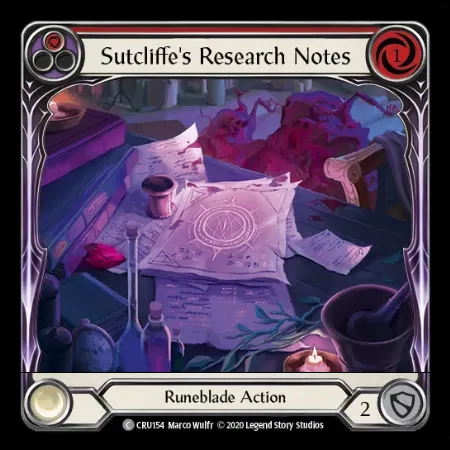 Sutcliffe's Research Notes