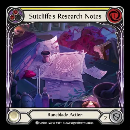 Sutcliffe's Research Notes